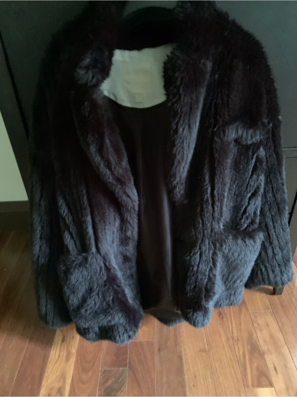 Plush Faux Fur Women's Jacket in Deep Brown